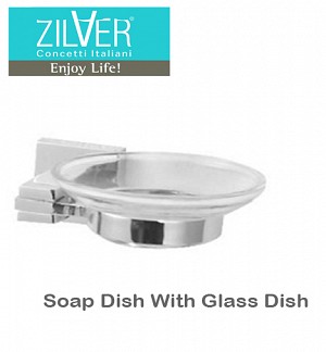Zilver Platz Series Soap Dish With Glass Dish